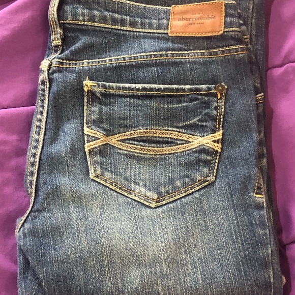 ABERCROMBIE Denim Jeans Sz 14 W29 L37 I30 Straight Leg Slim Fit - Picture 1 of 8